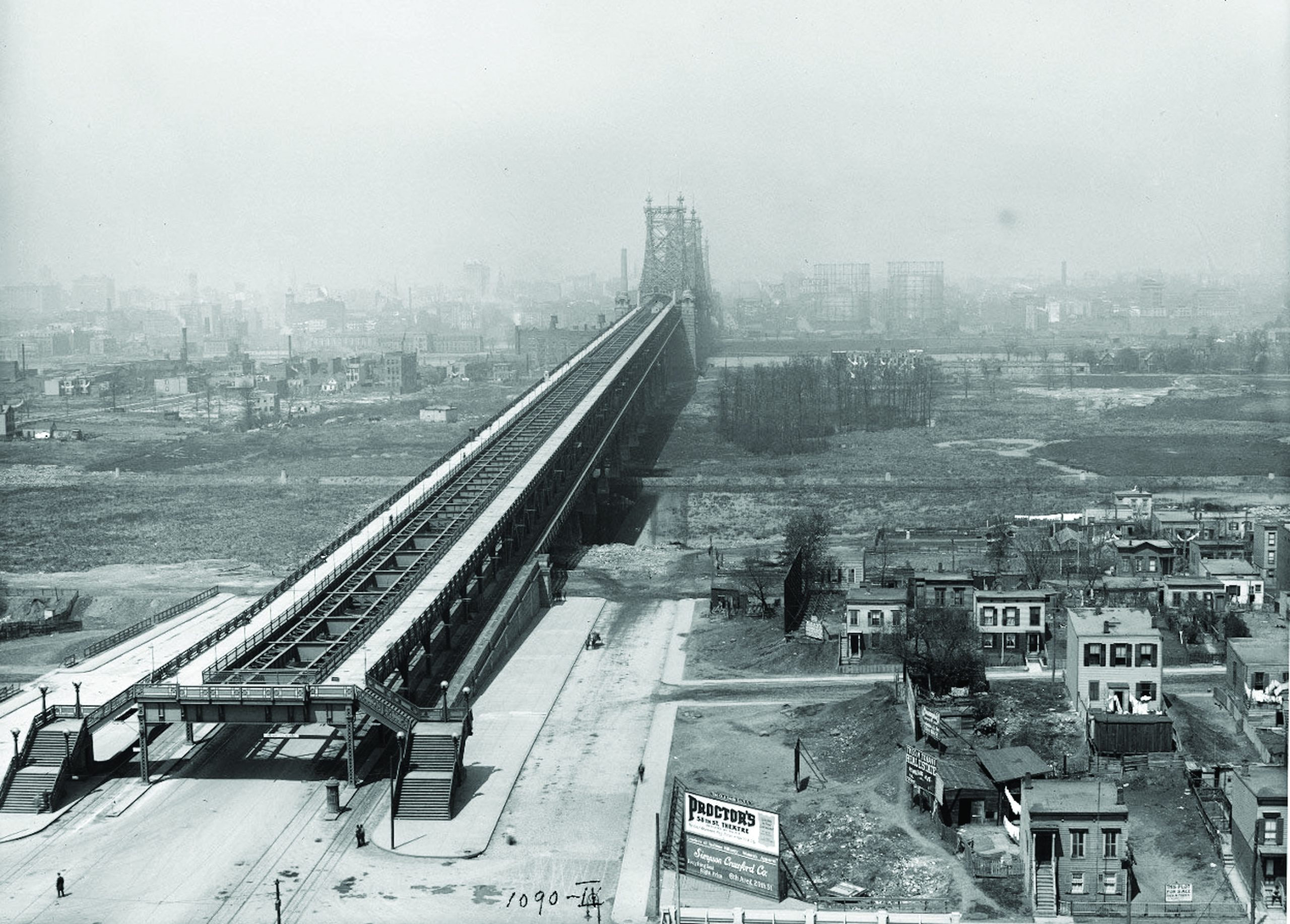 Photo/Queens Historical Society The Queensboro Bridge photographed in 1912 from Queens Plaza looking west into Manhattan.