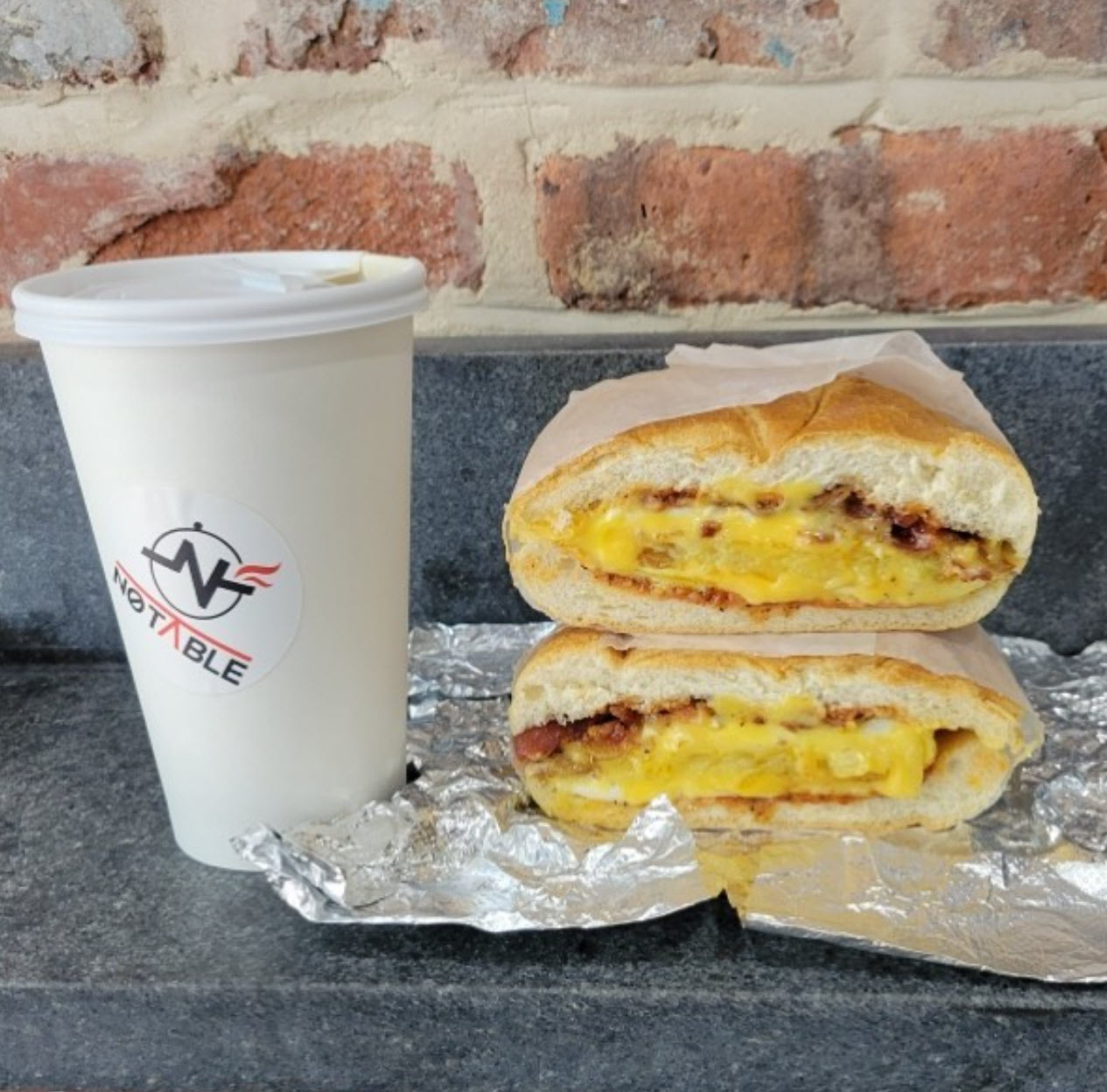 1 Eggs bacon and cheese sandwich astoria from their IG