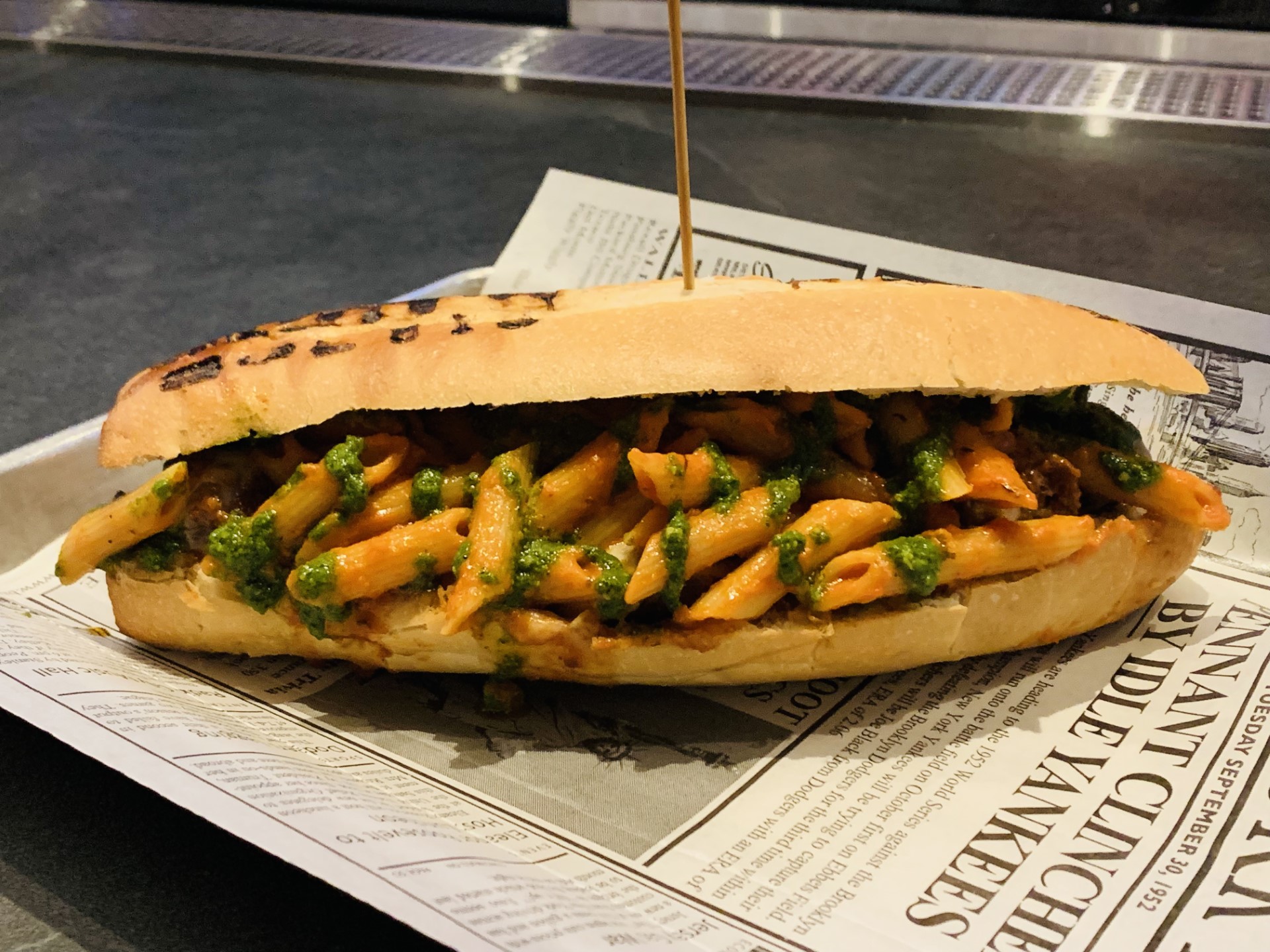 6 stuffd penne alla vodka sandwich