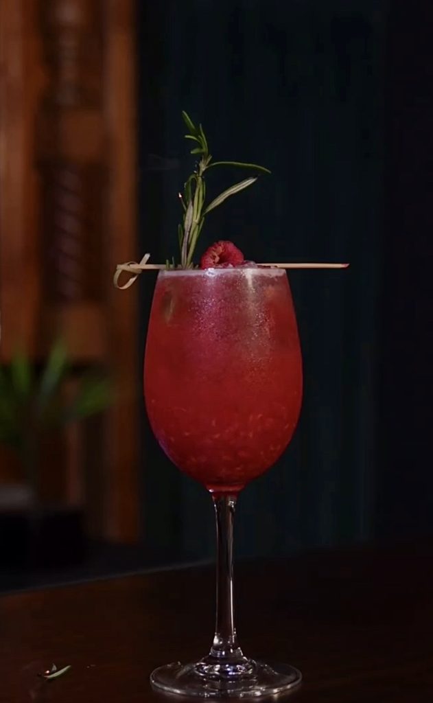 Raspberry Rosemary Spritz Waterfront Club