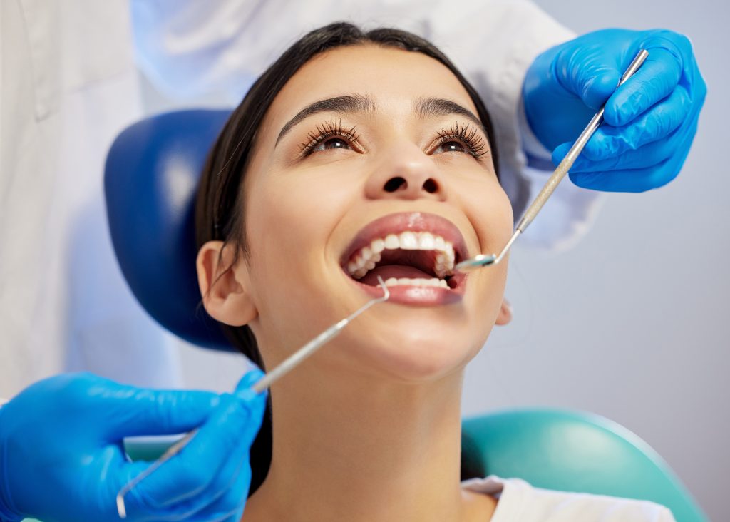 Equipment,,Face,And,Mouth,With,Woman,At,Dentist,For,Oral